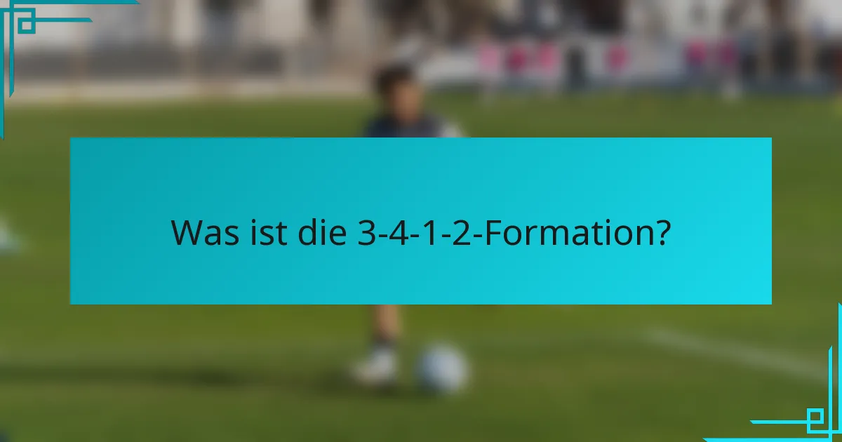 Was ist die 3-4-1-2-Formation?