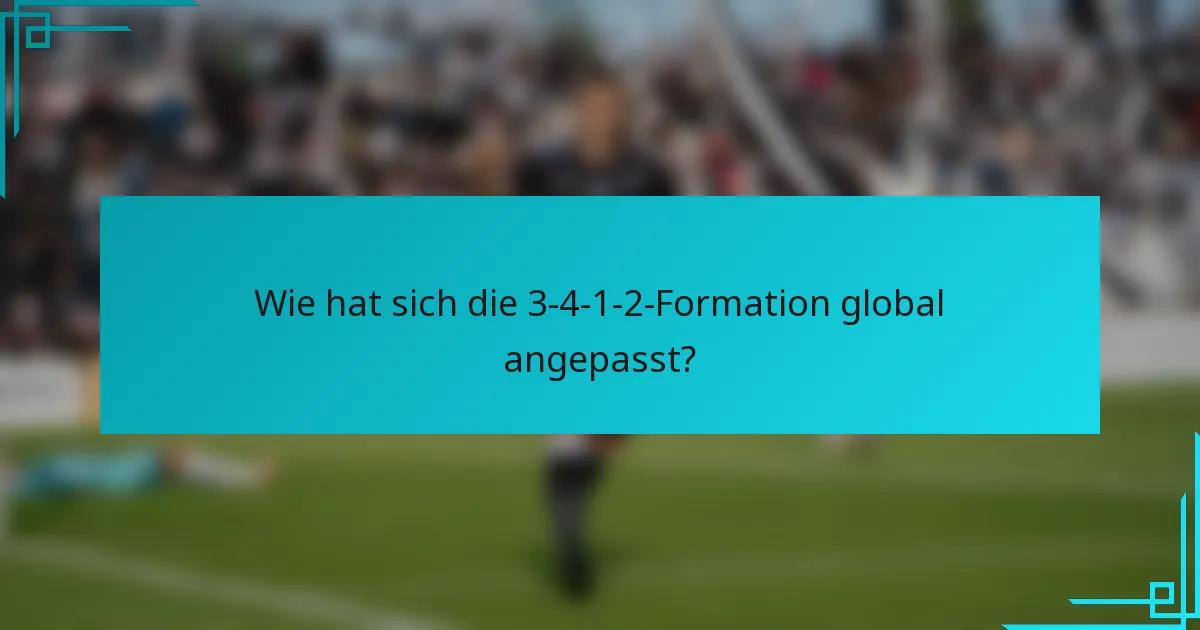 Wie hat sich die 3-4-1-2-Formation global angepasst?