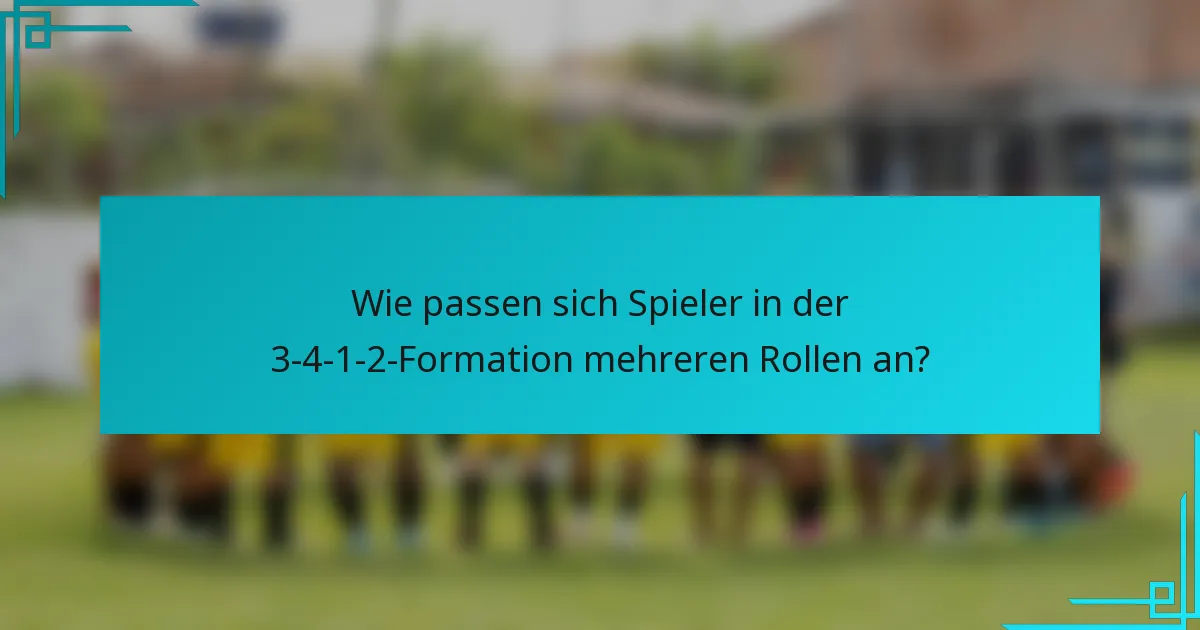 Wie passen sich Spieler in der 3-4-1-2-Formation mehreren Rollen an?